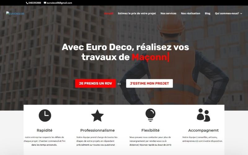 Aperçu du site Euro Deco