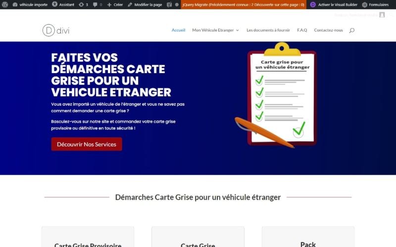 Aperçu du site Import ANTS Démarches