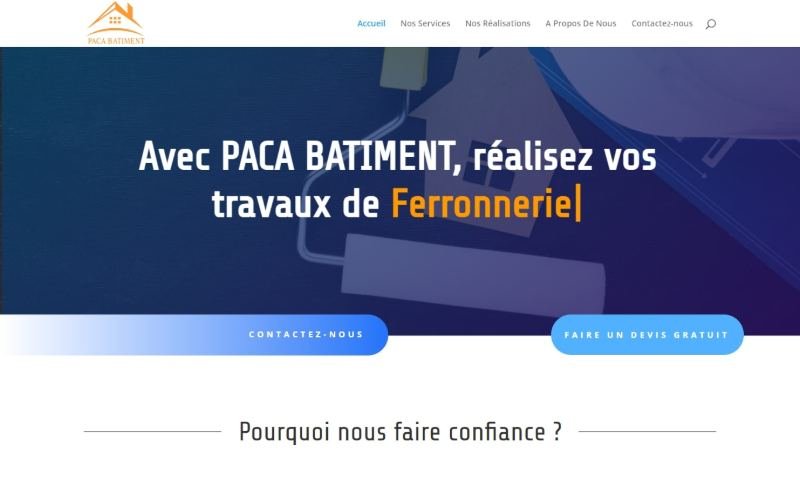 Aperçu du site PACA Bâtiment