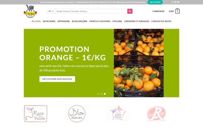 Aperçu du site Le Petit Marché